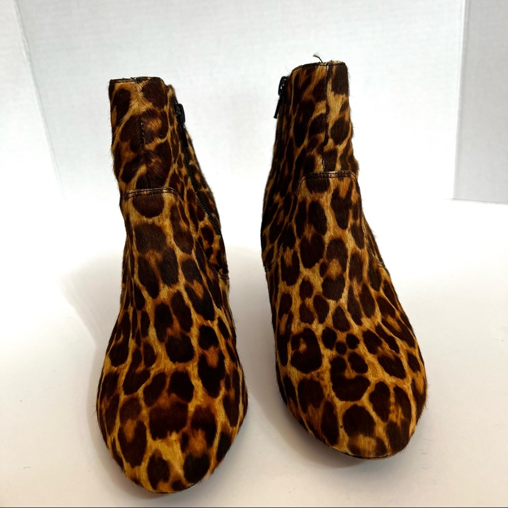 INC Leopard Print Pony Hair Bootie I-9 - Picture 5 of 12